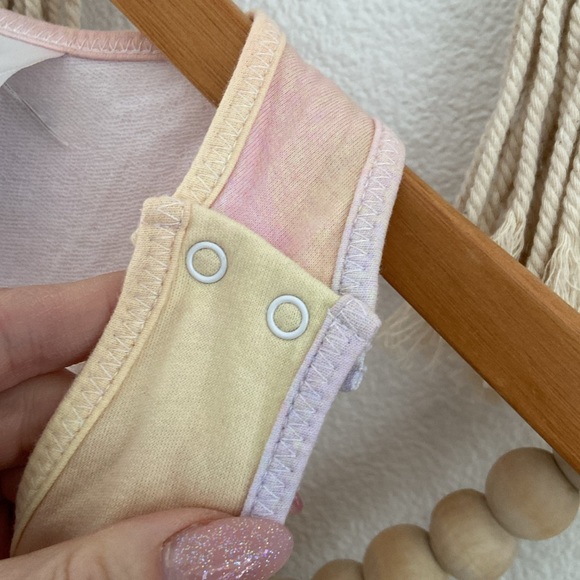 adidas romper shorts tank top iridescence ombre rainbow pink pastel girl M 10/12 - Picture 7 of 13